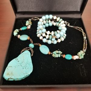 Turquoise Necklace & Bracelet